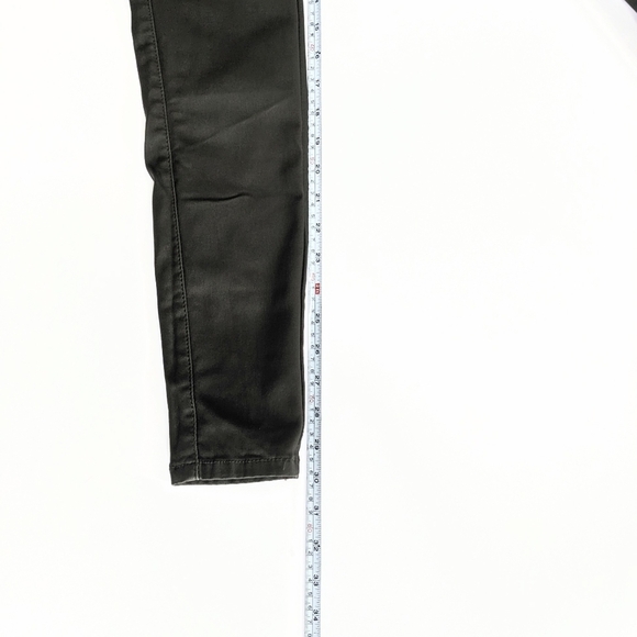 Women’s JC & JQ Dark Green Shimmery Coated Skinny Jeans - Picture 7 of 8